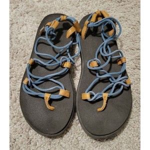 Teva Voya Infinity Casual Slingback Sandals Womens 6 Strappy Blue Open Toe Flats